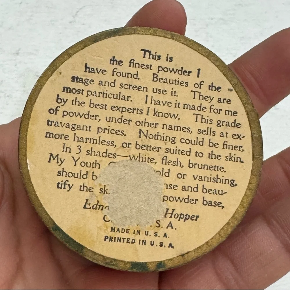 Vintage 1930s Edna Wallace Hopper Face Powder